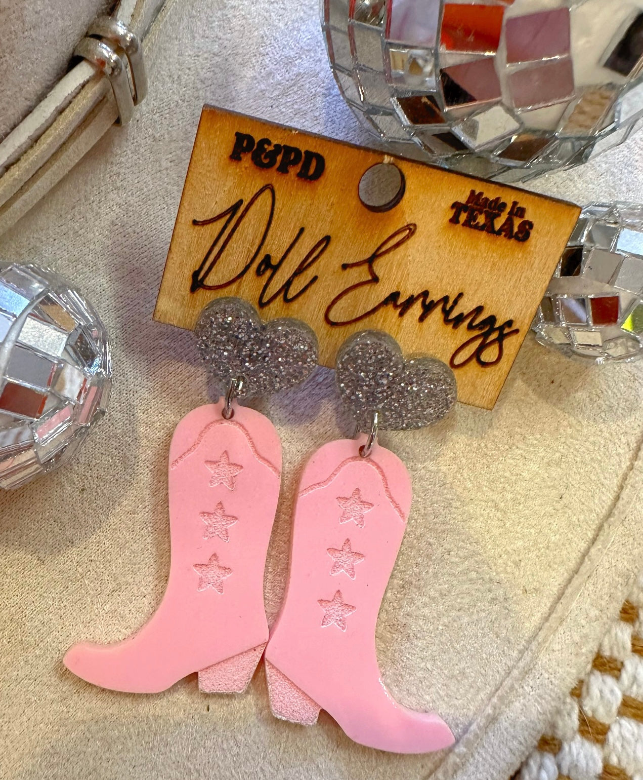 Bling Boot Earrings