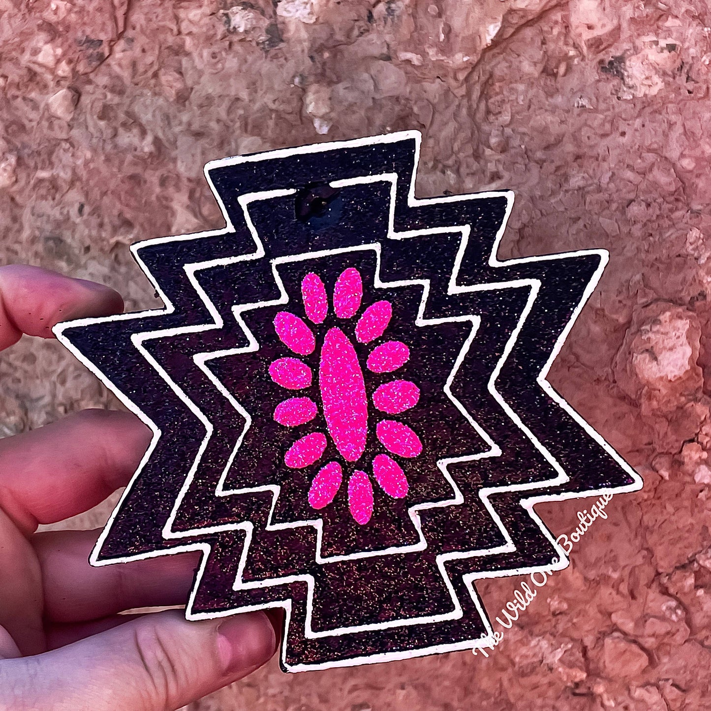 Pink Aztec Squash Car Freshie